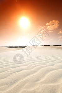 沙漠地区晴天旅游旅行沙丘日落沙漠口渴橙子孤独地形图片