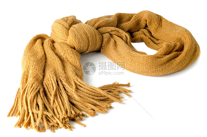黄色围巾天气女性羊毛白色衣服领结艺术针织宏观季节图片