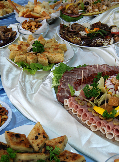 美食食品自助餐服务小吃饮食火腿萝卜零食小品午餐营养图片