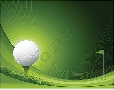 高尔夫背景球座绿色课程旗帜流动比赛运动驾驶高尔夫球推杆图片