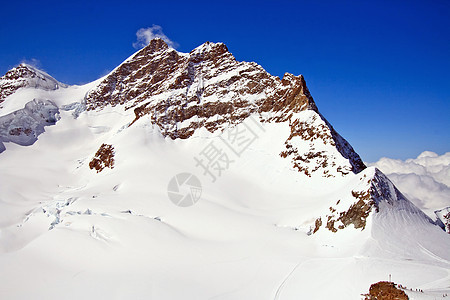 瑞士阿尔卑斯山高山天空远足全景薄雾爬坡蓝色地标旅行冰川图片