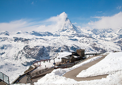 瑞士巧克力假期车站旅行天空全景吸引力火车地标风景图片