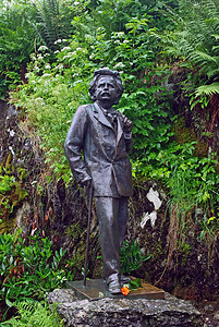 爱德华·格里格的雕像 就在他位于卑尔根的房子附近图片