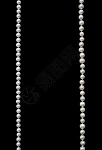黑丝上的白珍珠女性化礼物白色展示奢华项链手镯丝绸宝石珠子图片