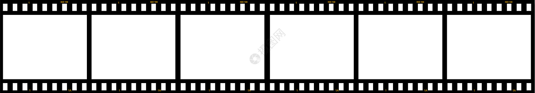 6个空白胶片框框架电影业计算机绘图白色摄影卷轴电影相机图片