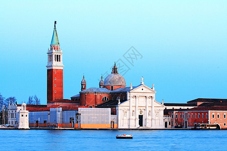 意大利暮光的威尼斯宗教旅行地标历史性教会运河旅游景观大教堂城市图片