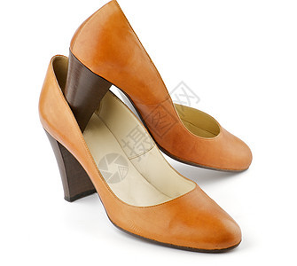 金姜红色女鞋棕色白色橙子奢华女性皮革脚跟鞋类魅力高跟鞋图片