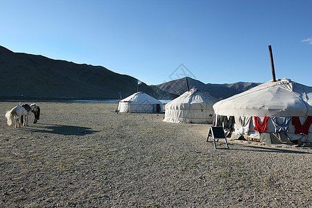 蒙古圆游牧民族牧场乡村游牧旅行天空蒙古包帐篷图片