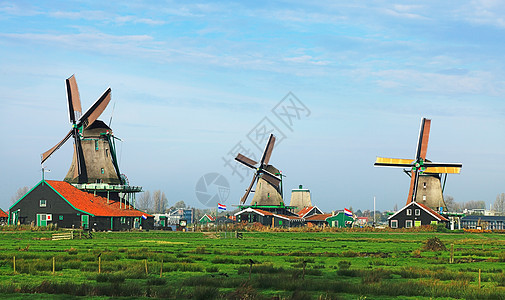 荷兰荷兰语景观建筑学乡村农田风景技术传统国家地标绿色风帆图片