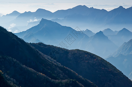 中国湖北申农家山地貌森林树木松树旅游山脉图片