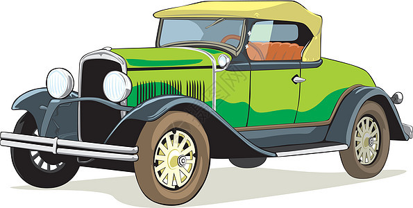 旧有色车跑车车辆旅行保险杠插图阴影发动机汽车奢华合金图片