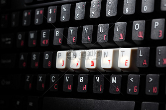 键盘打印键按钮网络商业数字灰色界面工作中风桌面电子图片