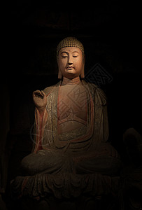 buddha 雕像祷告宗教神社佛教徒崇拜信仰精神背景图片