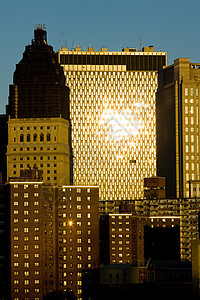 美国纽约市曼哈顿景观世界外观旅行位置风光城市建筑物摩天大楼建筑学图片