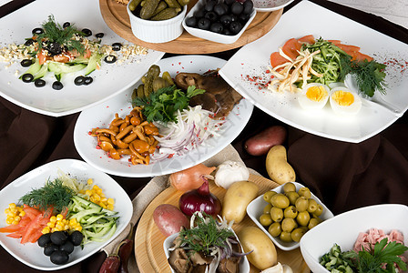 餐厅餐桌胡椒食物美食沙拉团体营养产品水果黄瓜土豆图片