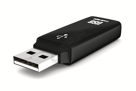 车内usb白色背景上的 usb 闪存驱动器 孤立的 3D 图像记忆网络电脑钥匙数据配饰电子软件插图机动性背景