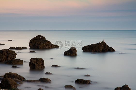 雾水支撑海岸海景海洋岩石图片