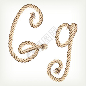 绳索字母表褐色细绳纤维白色字体海洋牛仔领带航行棕色图片