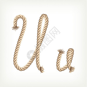 线条字母表白色环形细绳宏观棕色绳索褐色海洋字体纤维图片