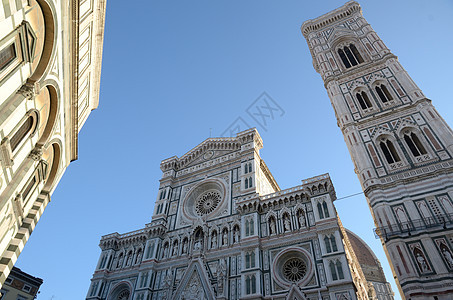 佛罗伦萨和吉奥托的钟楼地标旅行纪念碑大教堂走廊图片