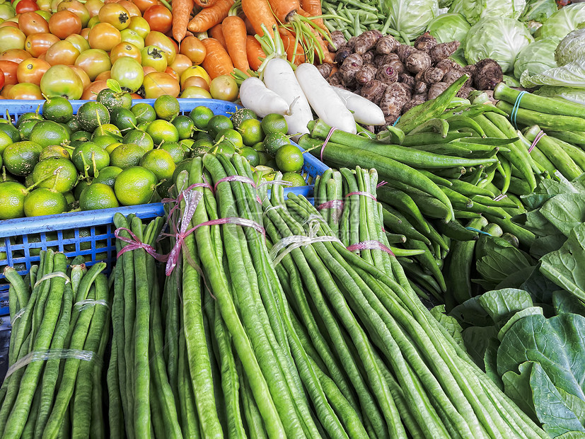 蔬菜食物秋葵食品背景农产品生活方式农场佩赛季豆萝卜图片