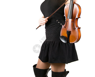 玩小提琴魅力青少年女性艺术音乐会音乐家乐队女孩们乐器小提琴家图片