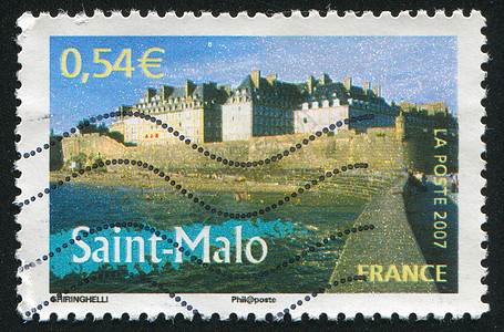 圣马洛房子海浪建筑邮票脚步邮戳阴影大厦风景古董图片