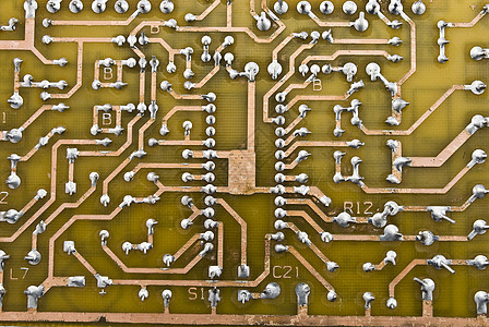 电子电路板背景背景木板单元金属痕迹制造业打印焊接钎焊仪器芯片图片