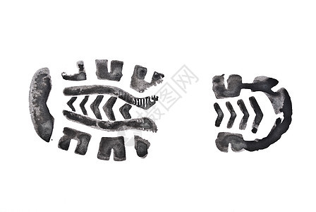 靴子痕迹的黑色打印远足活动白色运动模仿脚印绘画图片