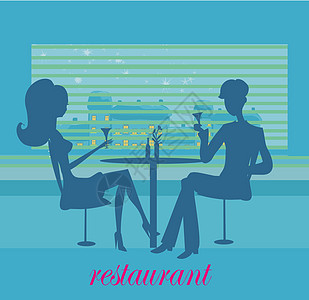 年轻夫妇调情和喝香槟餐厅女士蜡烛窗户桌子瓶子男性晚餐男人生活图片
