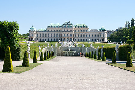 维也纳贝尔韦迪尔城堡博物馆历史性帝国房子地标历史建筑住宅首都艺术图片