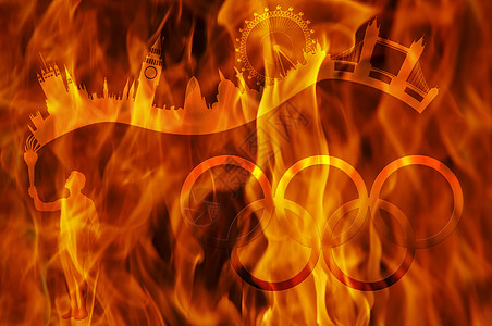 消除奥林匹克火焰背景图片