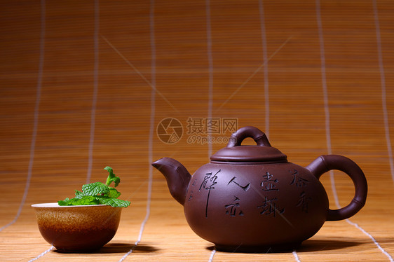 薄荷茶早餐草本植物玻璃液体茶点食物杯子文化小吃英语图片