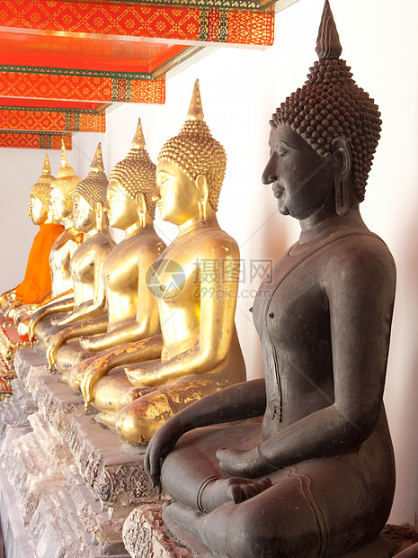 泰国的佛教和神庙艺术星星信仰建筑寺庙车轮射线雕像金子天空宗教图片