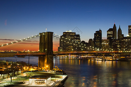 纽约市日落之桥布鲁克林大桥图片