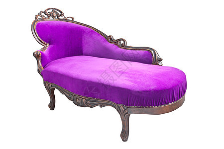 孤立的紫色沙发图片