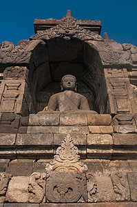 印度尼西亚中爪哇博罗布杜尔寺旅游沉思纪念碑废墟遗迹寺庙艺术崇拜雕塑精神图片