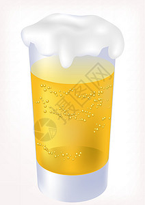 杯啤酒-矢量背景图片
