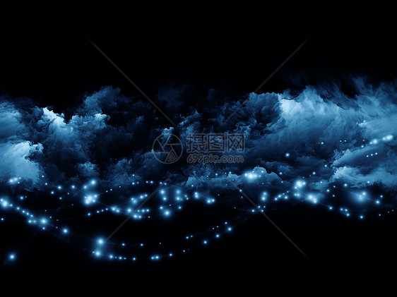 分形泡沫世界蓝色墙纸创造力星云想像力黑色音乐精神魔法图片
