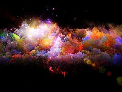 色彩多彩的分形云黑色精神魔法泡沫创造力墙纸想像力星云音乐图片