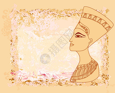 带有埃及皇后的旧纸历史法老手稿文字文化象形绘画材料羊皮纸牛皮纸图片