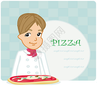 Pizza 菜单模板插图旗帜框架卡片公司创造力身份午餐烹饪厨师背景图片