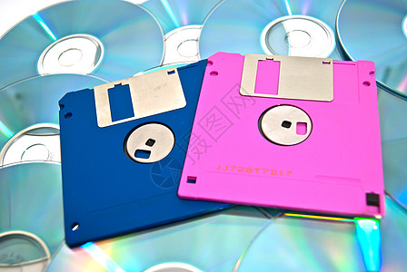 cd 上的不同的软盘背景图片