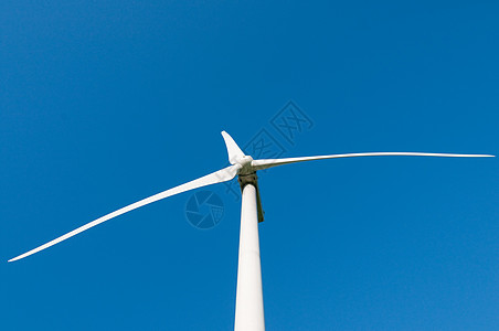 风车和蓝天空蓝天阳光起伏环境晴天旋转自然天气涡轮机风力机图片