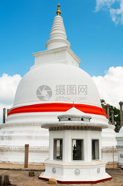 佛教徒白头石头神社蓝色历史性旅行宗教佛塔天空信仰雕塑图片