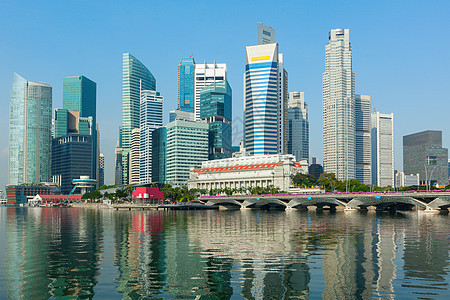 新加坡摩天大楼反光自然光建筑学地标商业建筑水平风景天际城市图片
