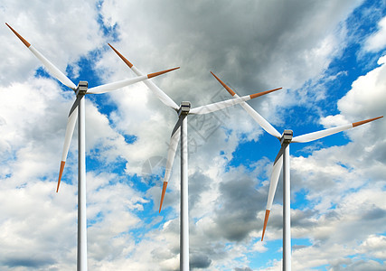 蓝色天空的电源涡轮旋转生态环境活力气候绿色创新场地工业图片