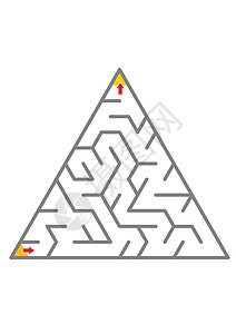 三角形迷宫解决方案僵局出口谜语字谜角落入口路线建造挑战图片