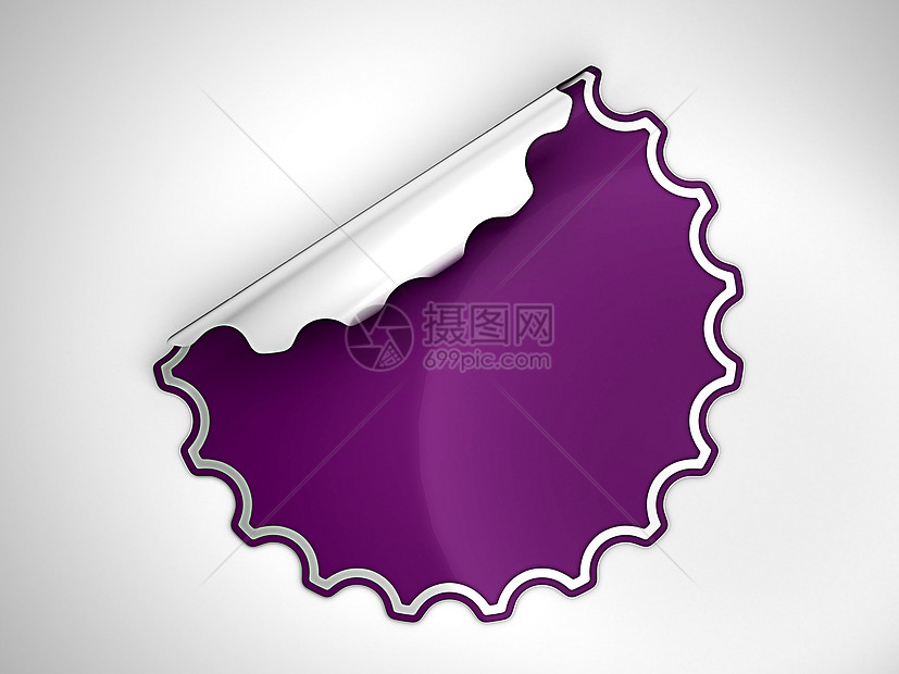 紫色圆面贴纸或标签商品广告价钱折扣空白价格笔记商业地址徽章图片
