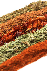 调味品混合线辣椒粉末宏观收藏烹饪种子对称棕色香气胡椒图片